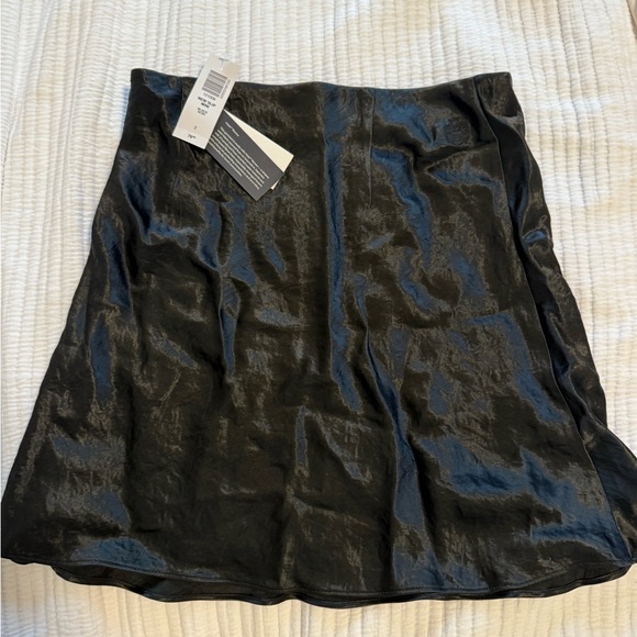 Aritzia Satin Black Mini Skirt - Picture 2 of 3